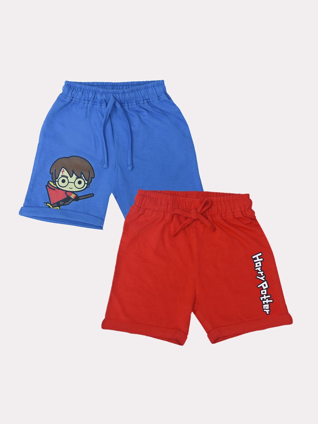 

YK Warner Bros Boys Pack of 2 Red & Blue Harry Potter Shorts