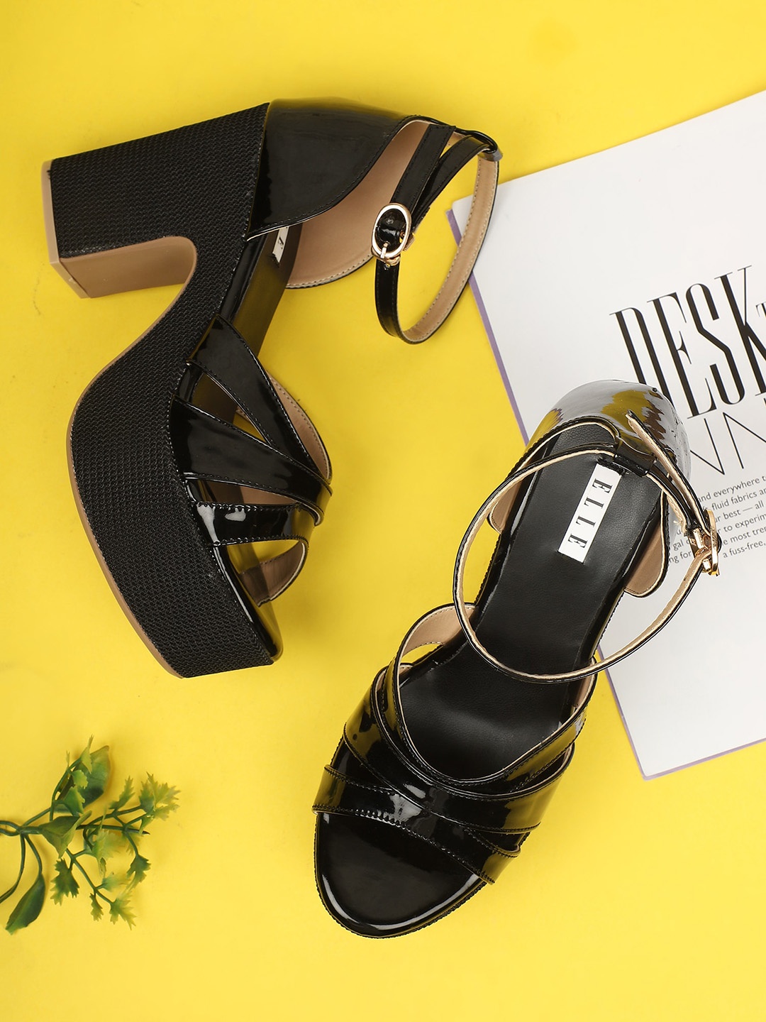 

ELLE Black Platform Heels
