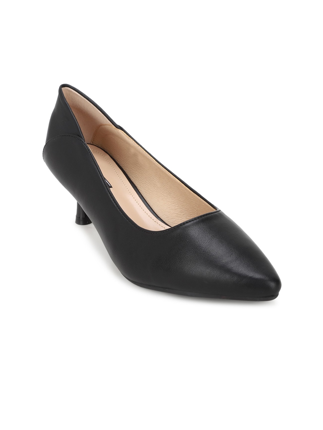 

Van Heusen Woman Black PU Kitten Pumps