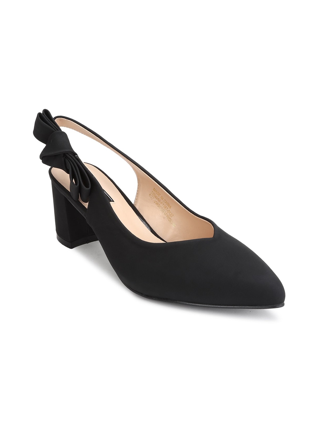 

Van Heusen Woman Black PU Block Pumps