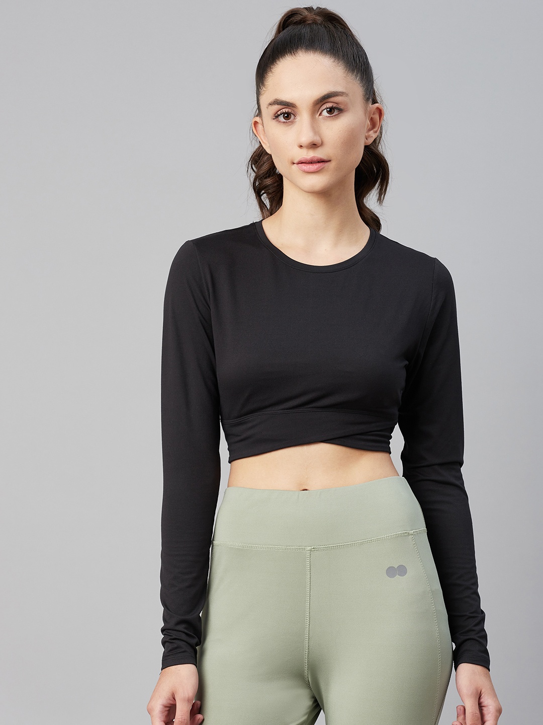 

Marks & Spencer Black Solid Crop Top