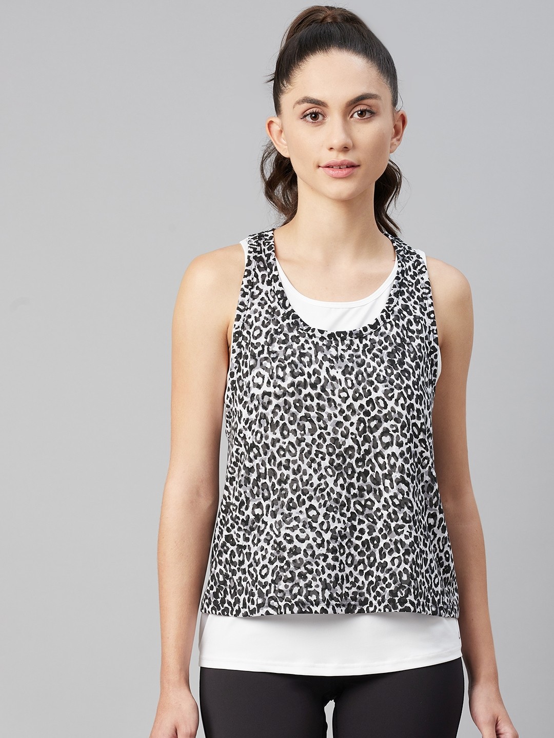 

Marks & Spencer Black & White Abstract Print Top