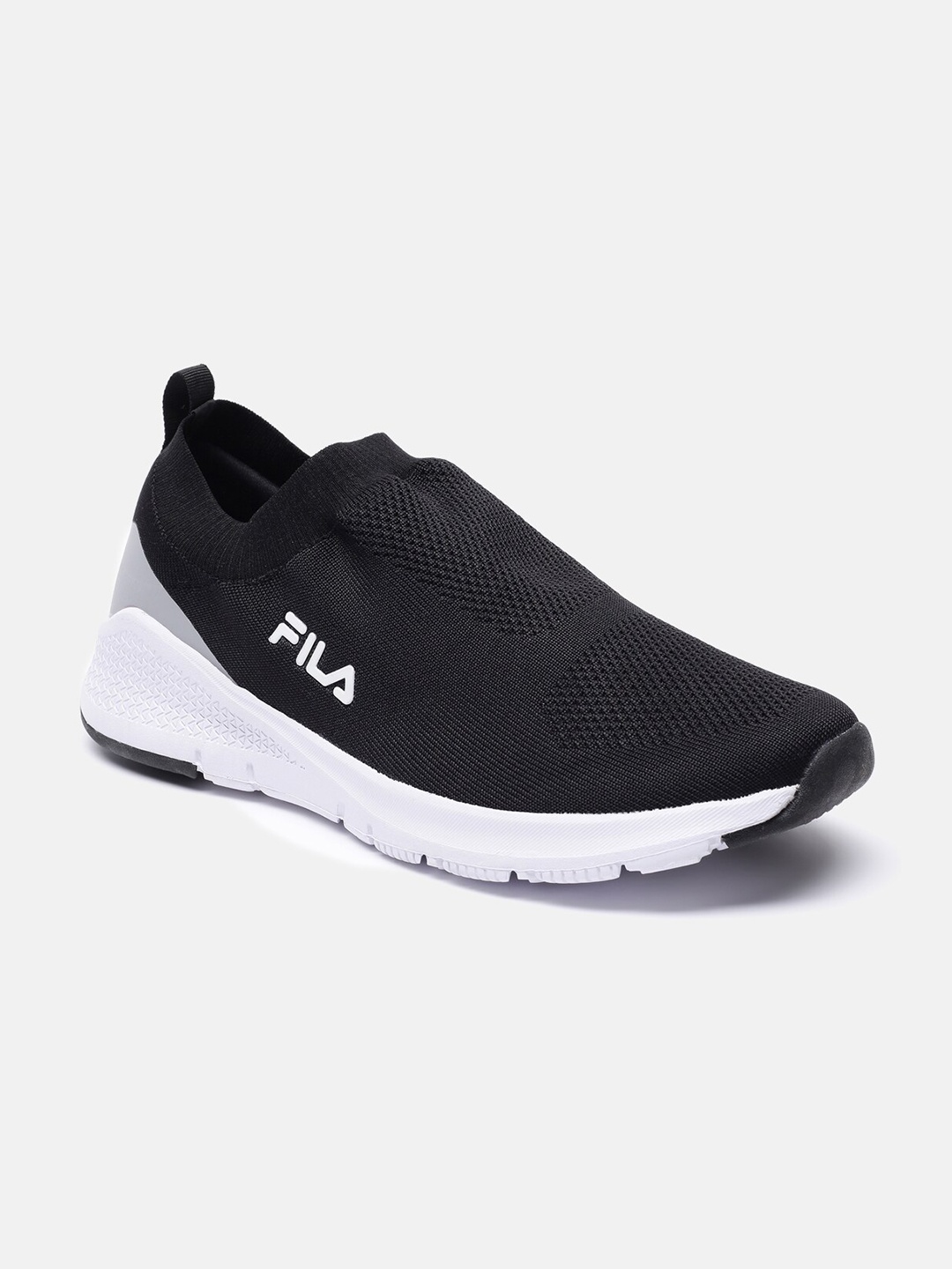 

FILA Men Black Running PU Non-Marking Shoes