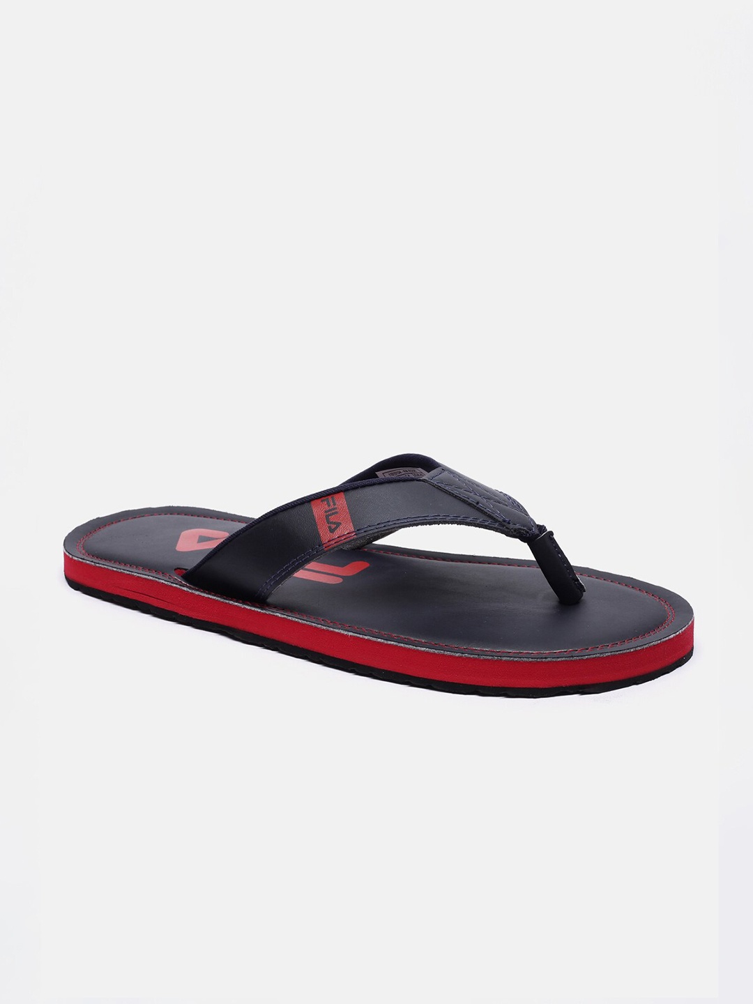 

FILA Men Blue & Red Textured Rubber Thong Flip-Flops