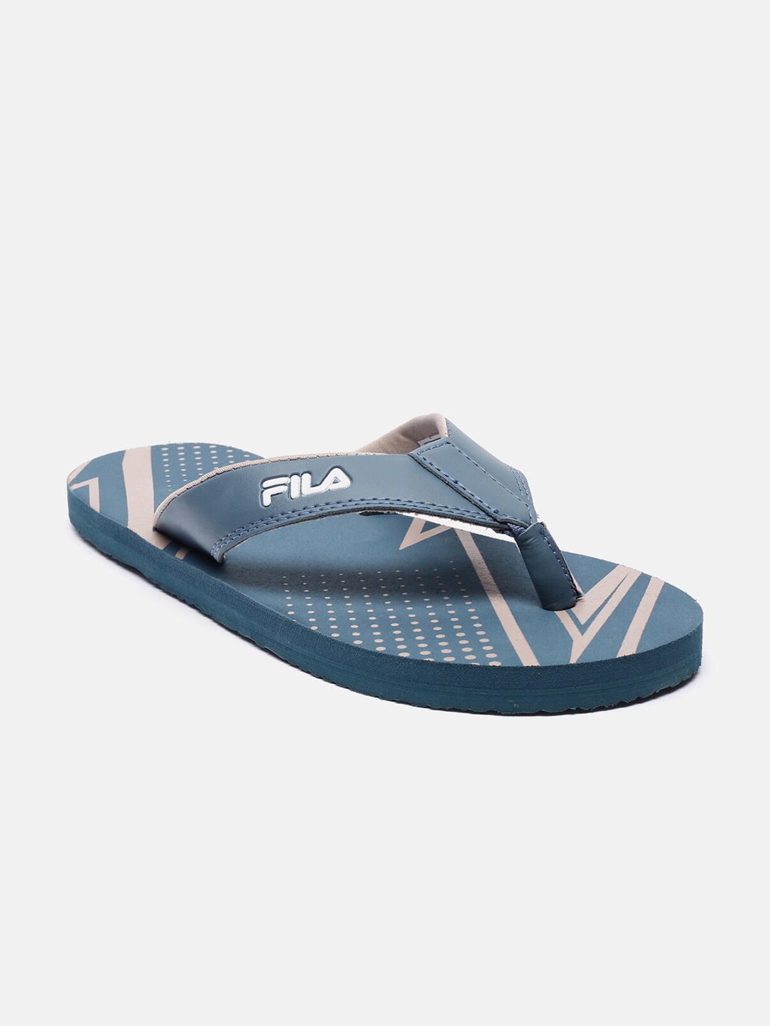 

FILA Men Blue Printed Rubber Thong Flip-Flops