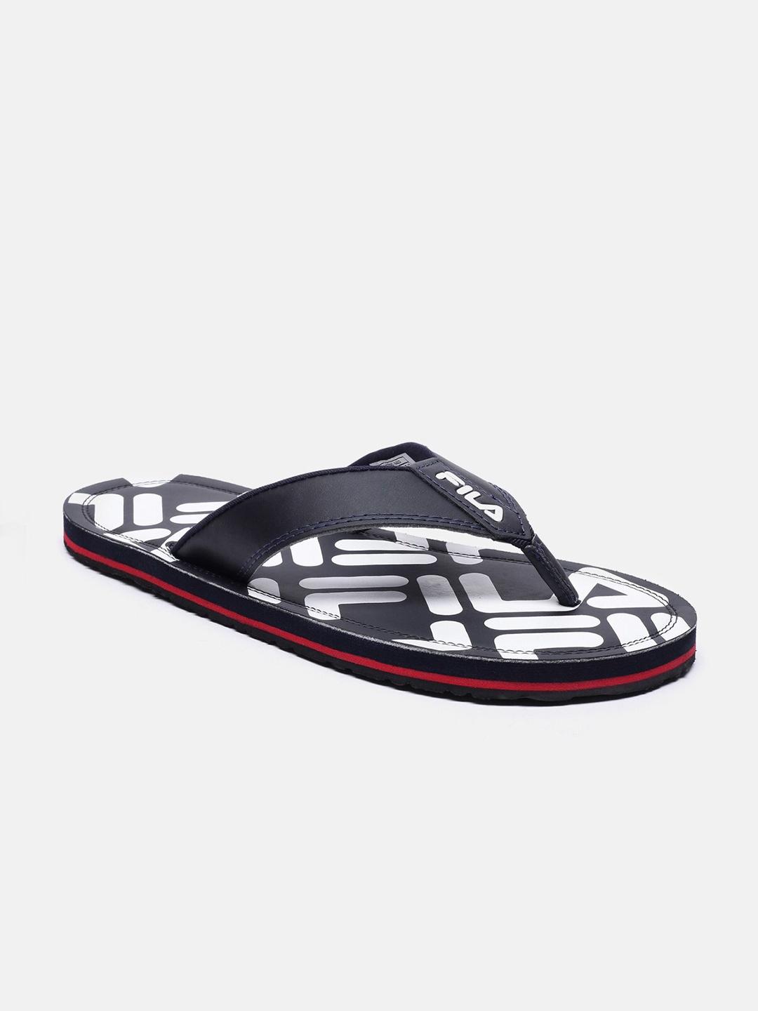 

FILA Men Blue & White Printed Rubber Thong Flip-Flops