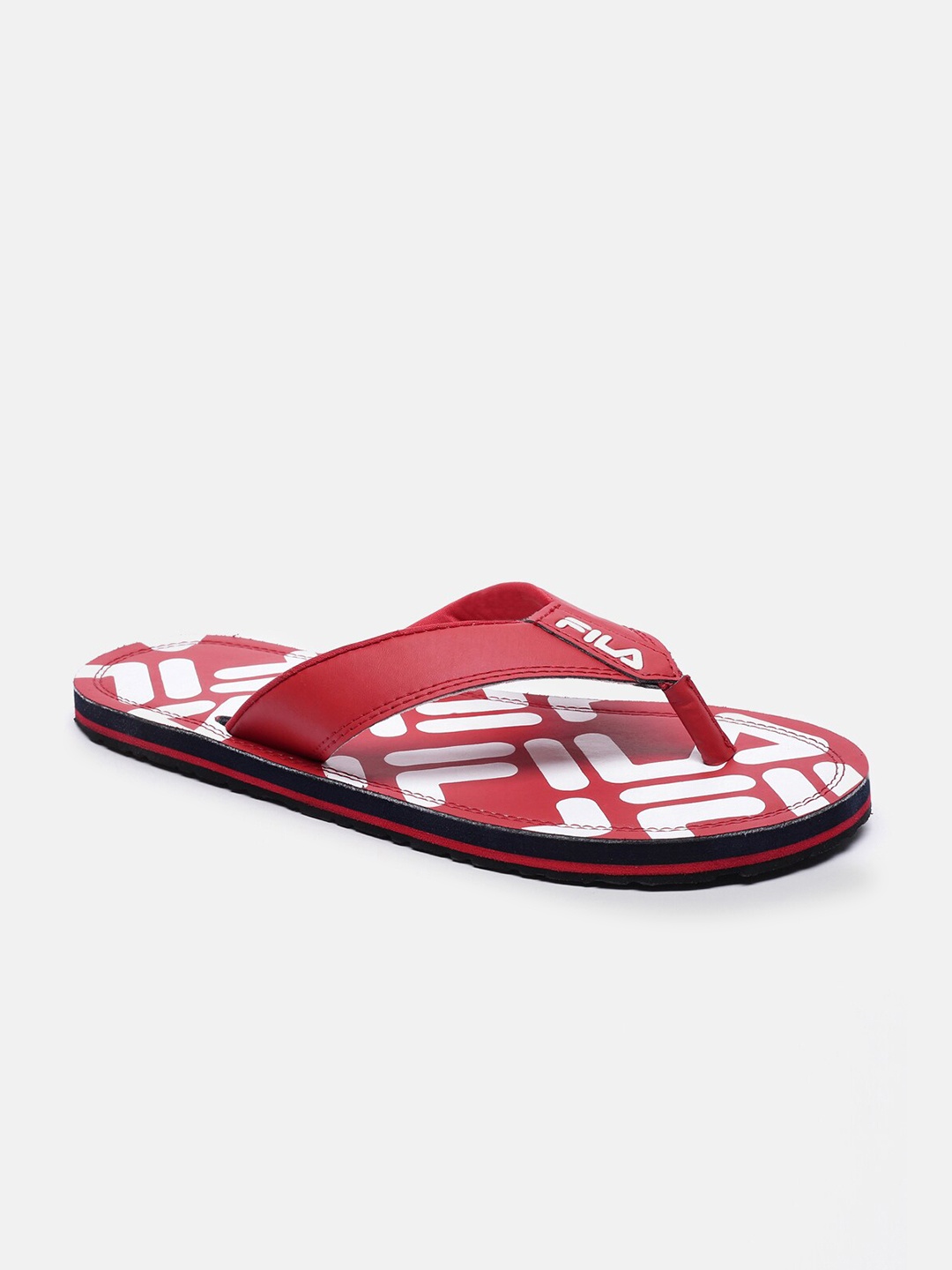 

FILA Men Red & White Printed Rubber Thong Flip-Flops