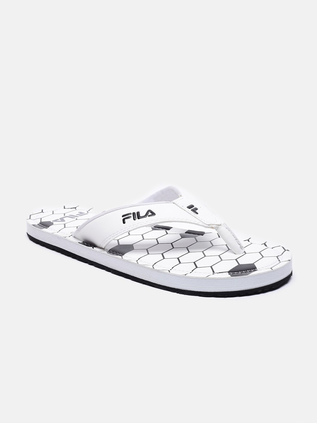 

FILA Men White & Black Printed Rubber Thong Flip-Flops