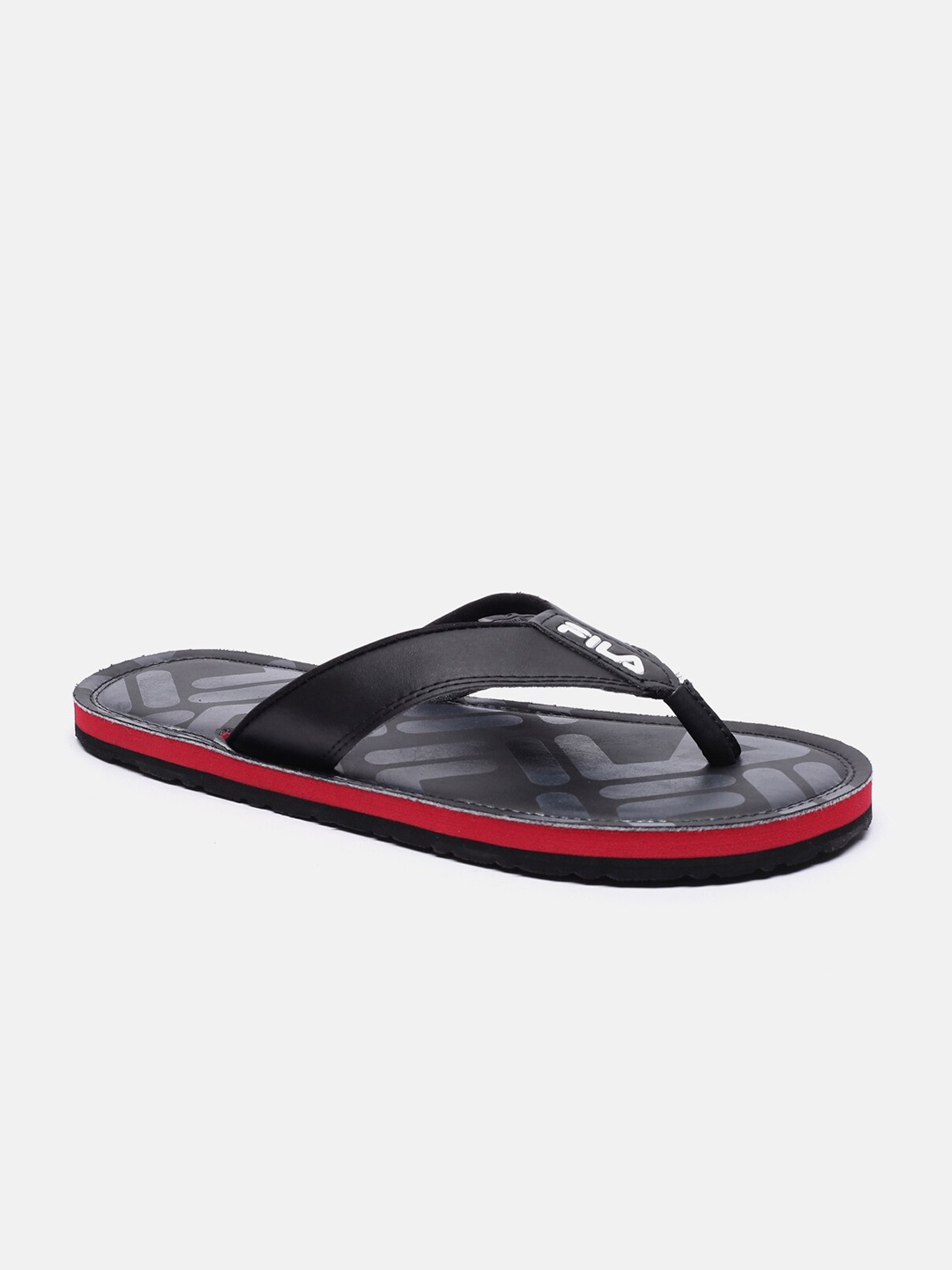 

FILA Men Black & Red Printed Thong Flip-Flops