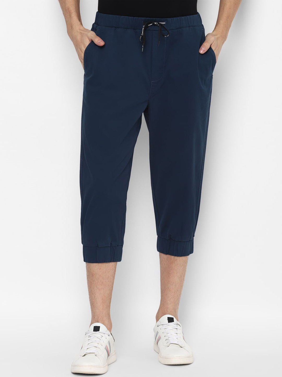 

FOREVER 21 Men Navy Blue Joggers Trousers