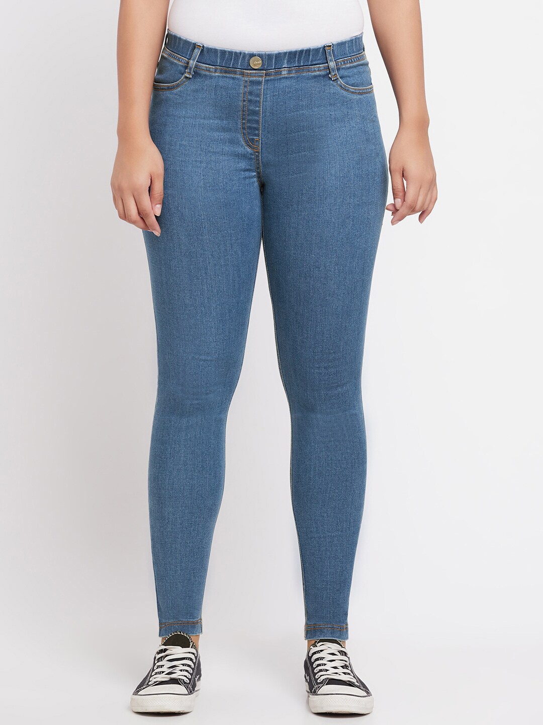 

elleven Women Blue Solid Jeggings