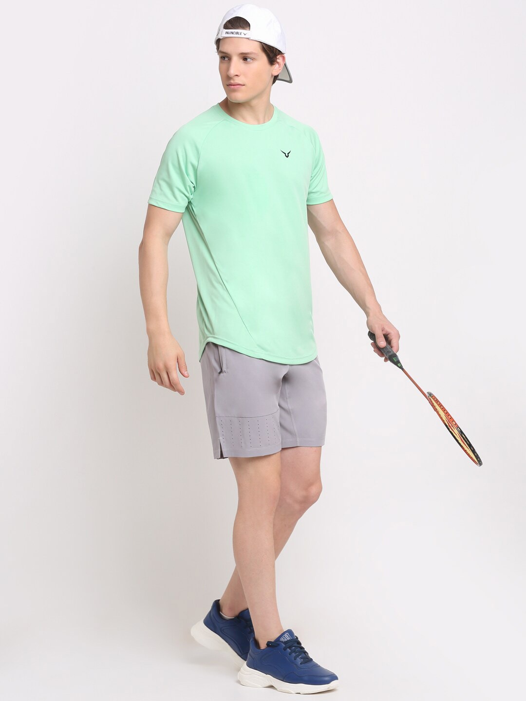 

Invincible Men Round Neck Tee, Lime green