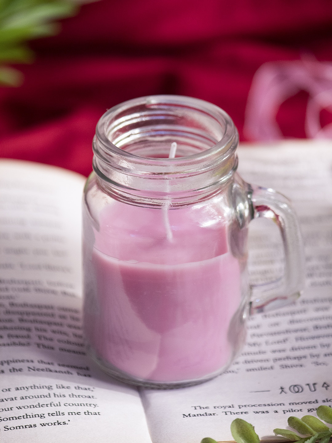 

MARKET99 Pink Rose Scented Jar Candles