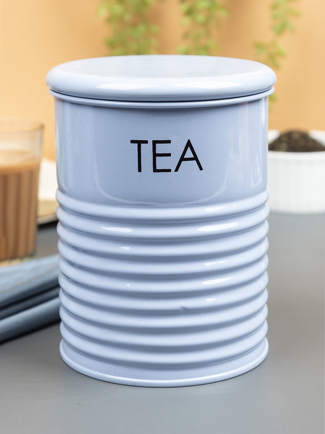 

MARKET99 Blue Solid Tea Jar Storage
