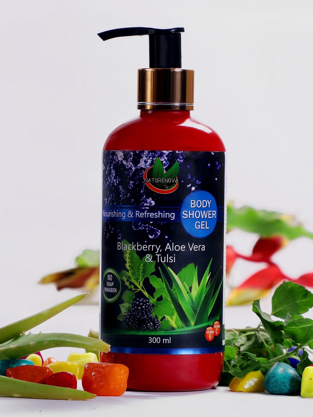 

NatureNova Herbals Nourishing & Refreshing Body Shower Gel - 300 ml, Purple