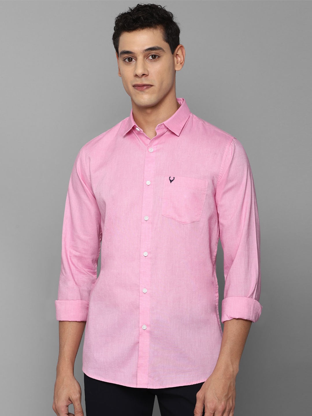 

Allen Solly Men Pink Slim Fit Casual Shirt