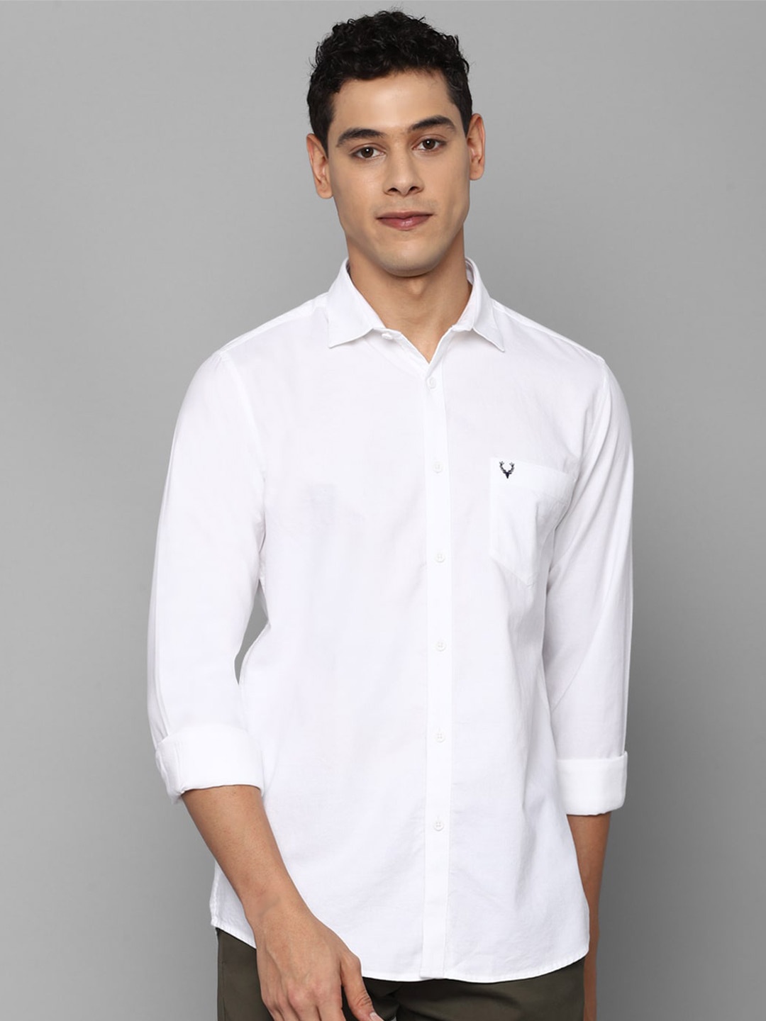 

Allen Solly Men White Slim Fit Pure Cotton Casual Shirt