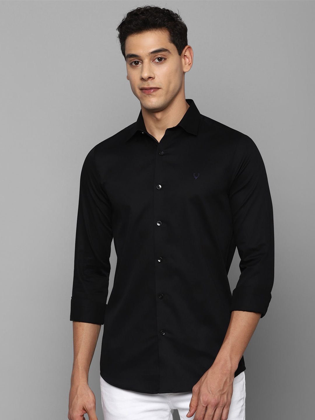 

Allen Solly Men Black Slim Fit Casual Shirt