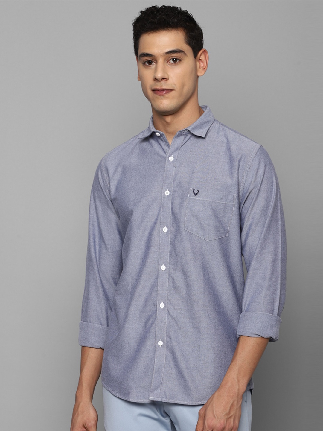 

Allen Solly Men Grey Slim Fit Casual Shirt