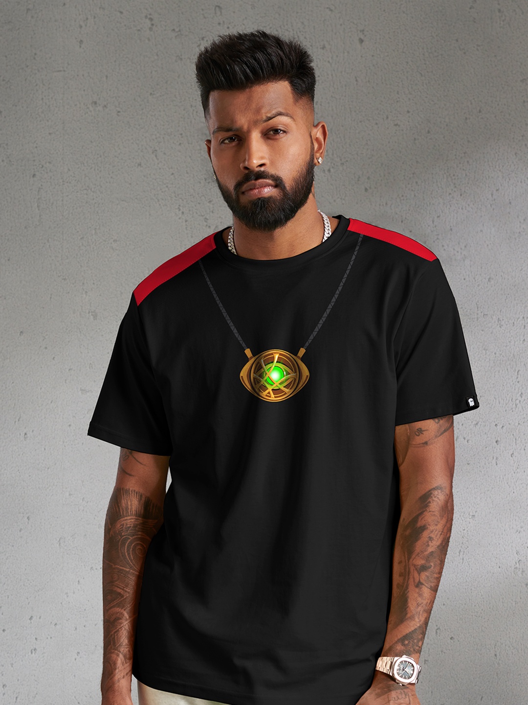 

The Souled Store Men Black T-shirt