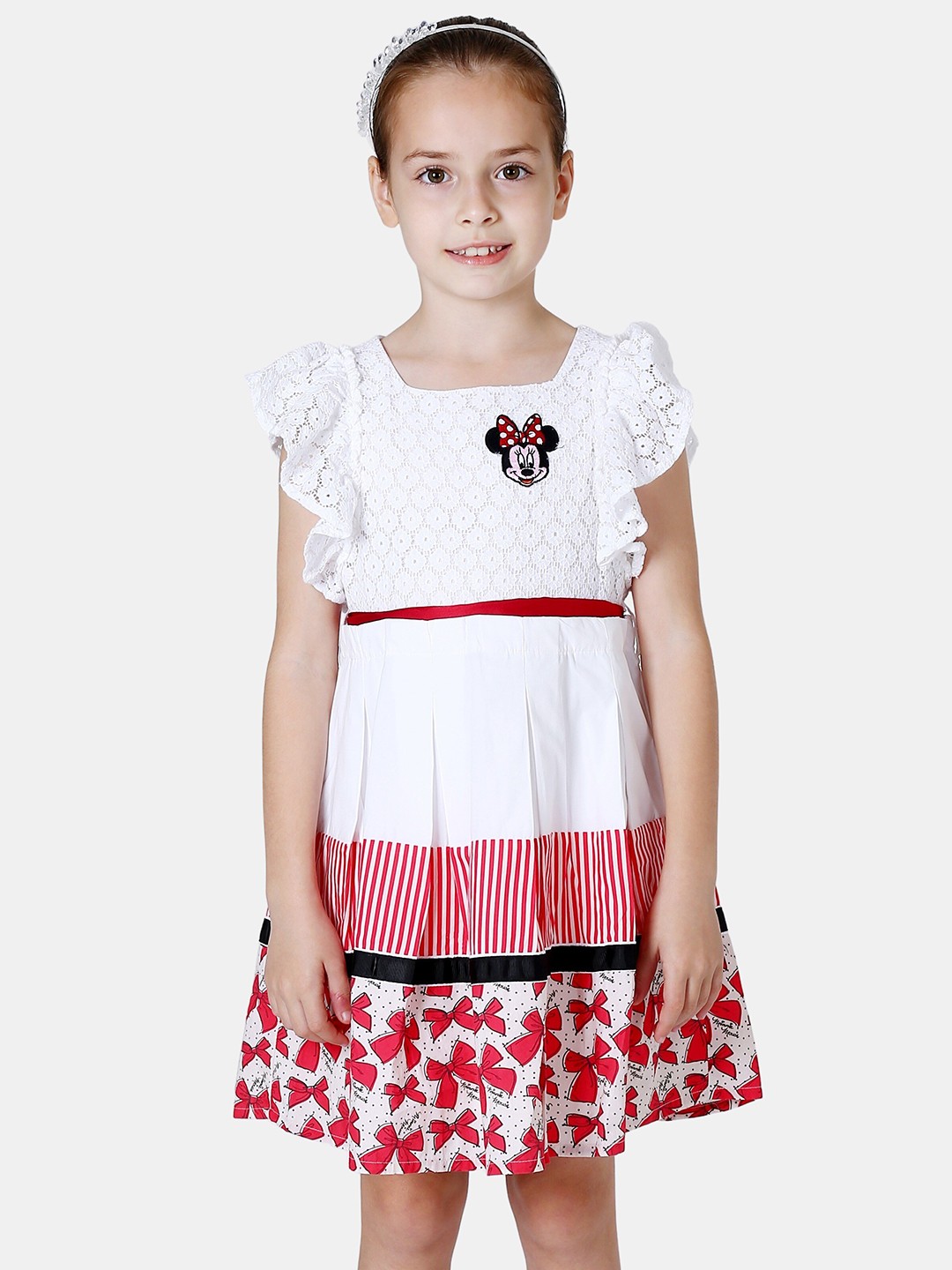 

One Friday Off White Floral A-Line Dress
