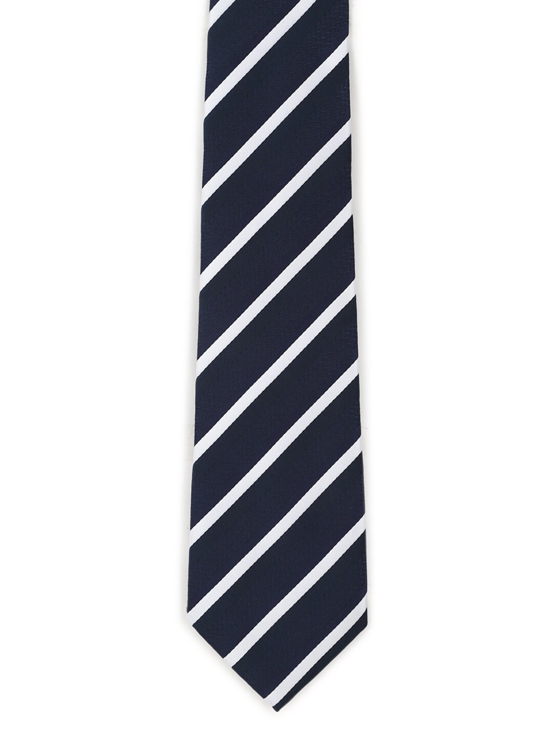 

Peter England Men Navy Blue & White Printed Broad Tie