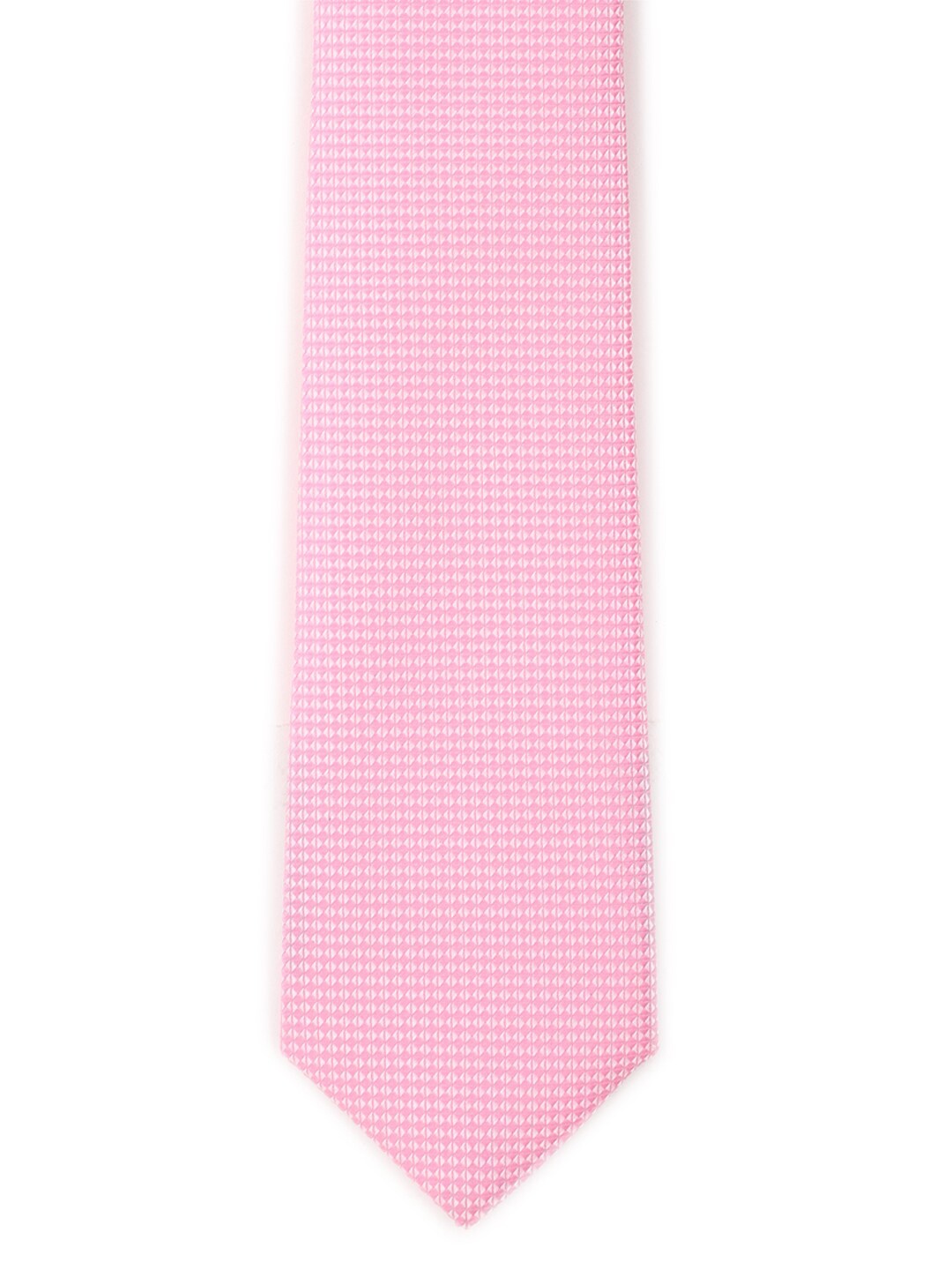 

Peter England Men Pink Woven Design Broad Tie