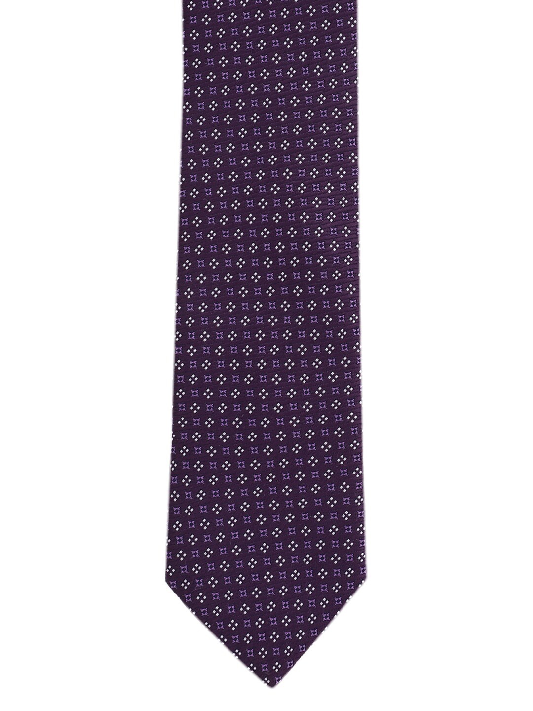 

Van Heusen Men Purple & White Printed Skinny Tie