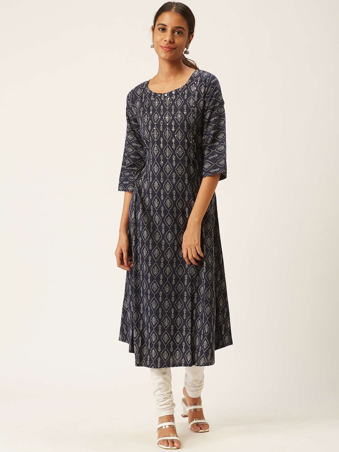 

ZOLA Women Navy Blue Kurta