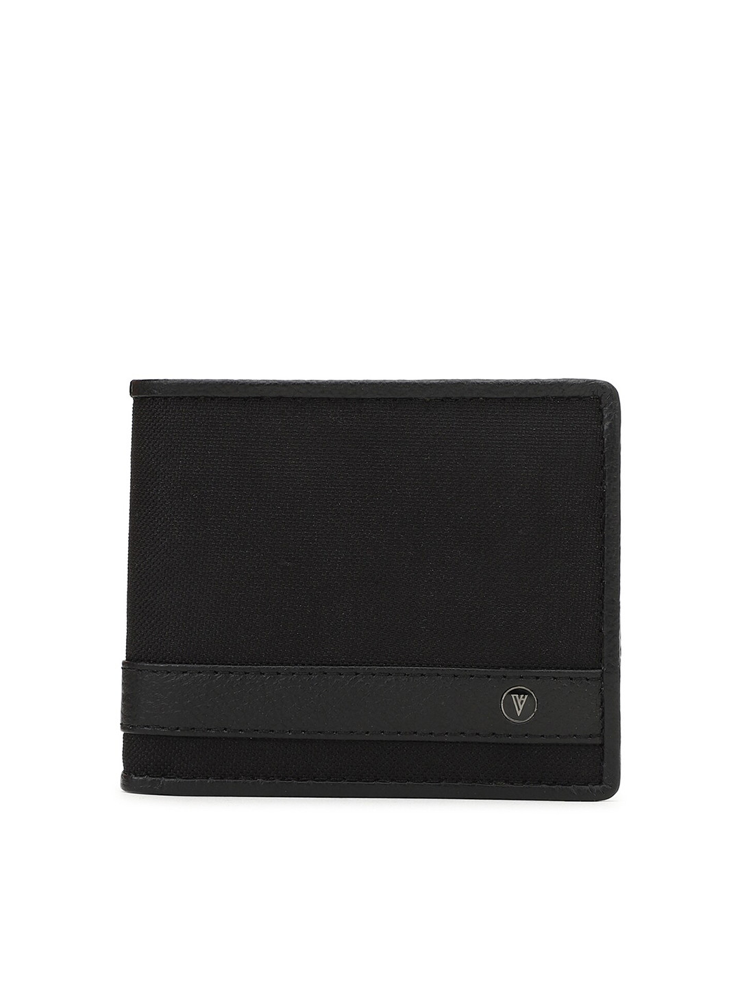 

Van Heusen Men Black Leather Two Fold Wallet