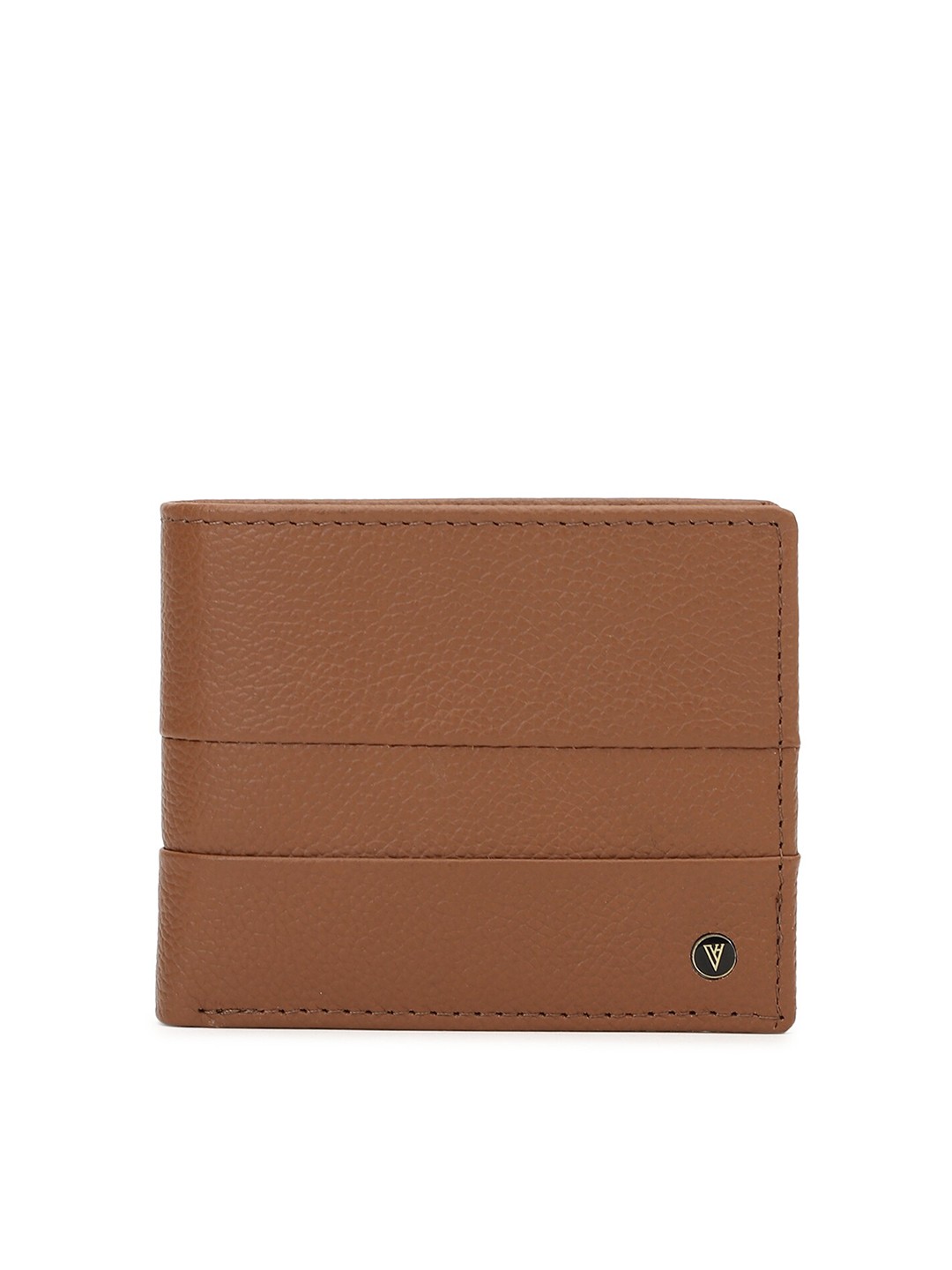 

Van Heusen Men Brown Leather Two Fold Wallet with Flap Coin Pocket