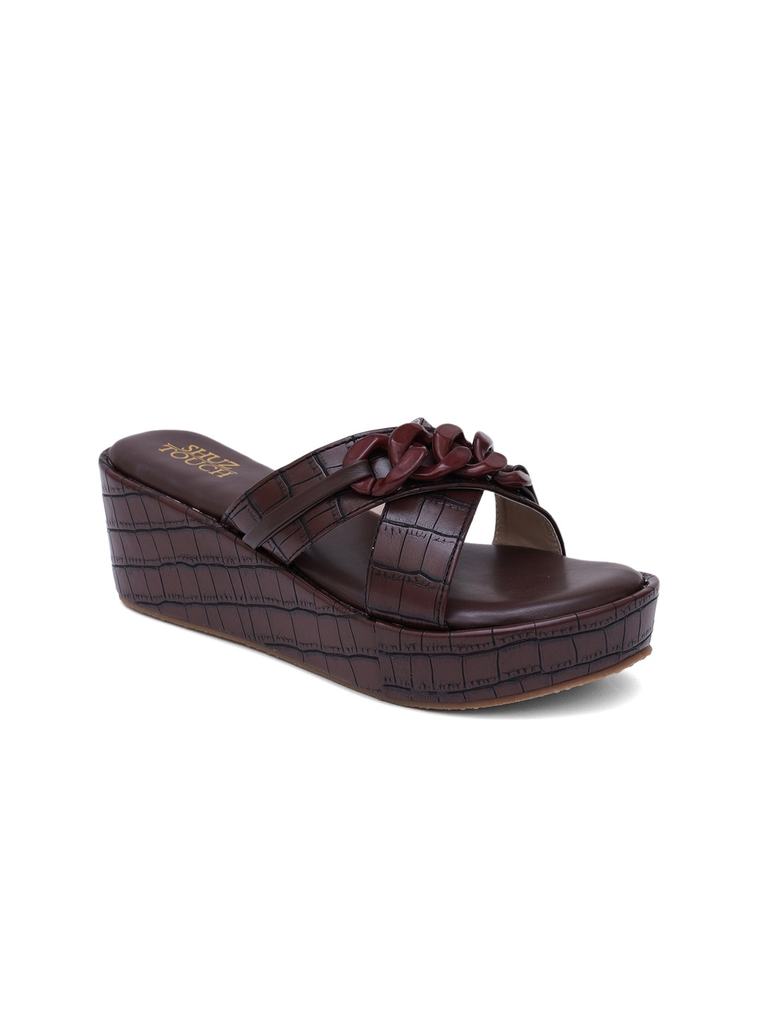 

SHUZ TOUCH Brown Wedge Sandals