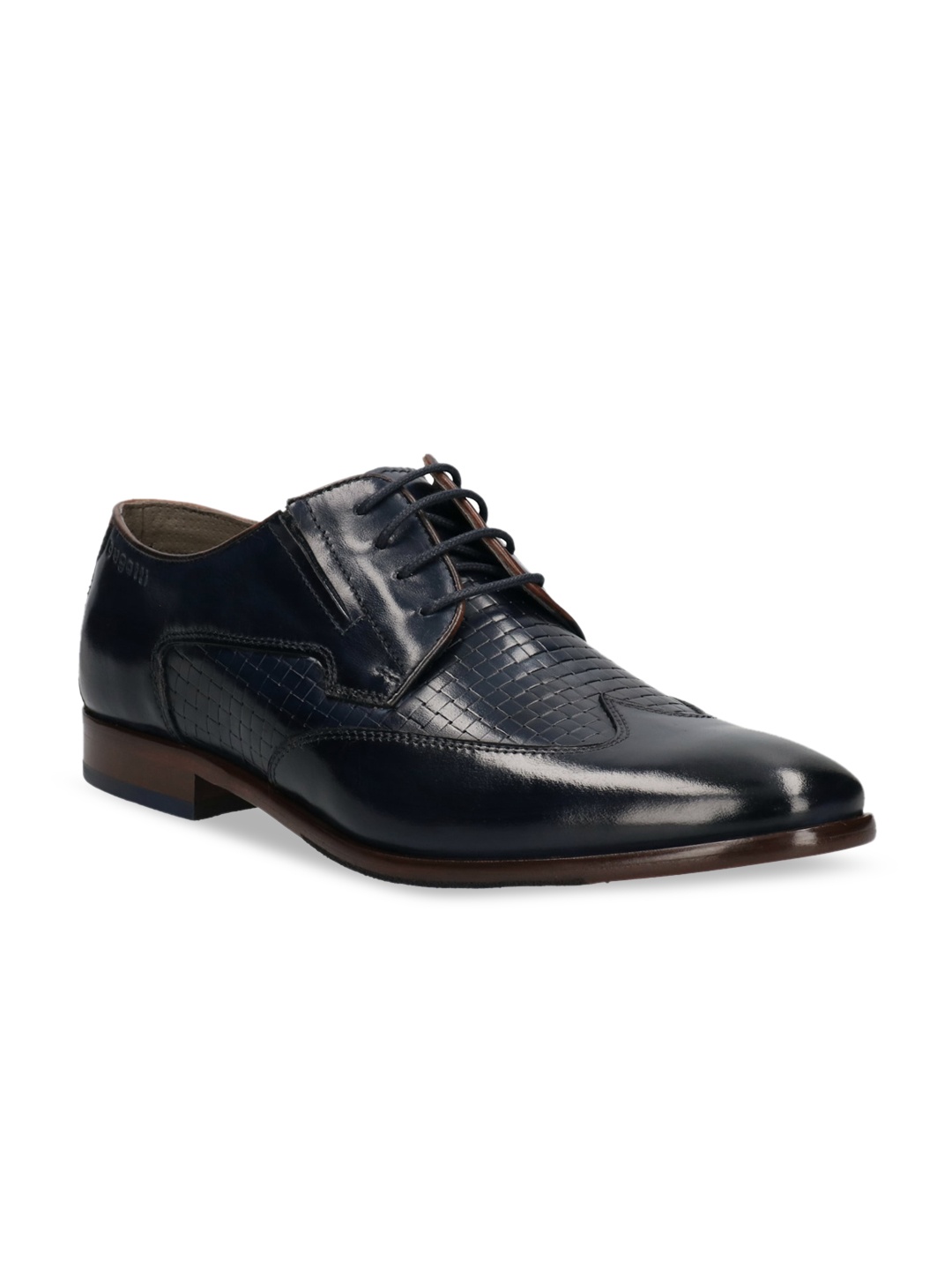 

Bugatti Patrizio Men Blue Solid Leather Formal Derbys
