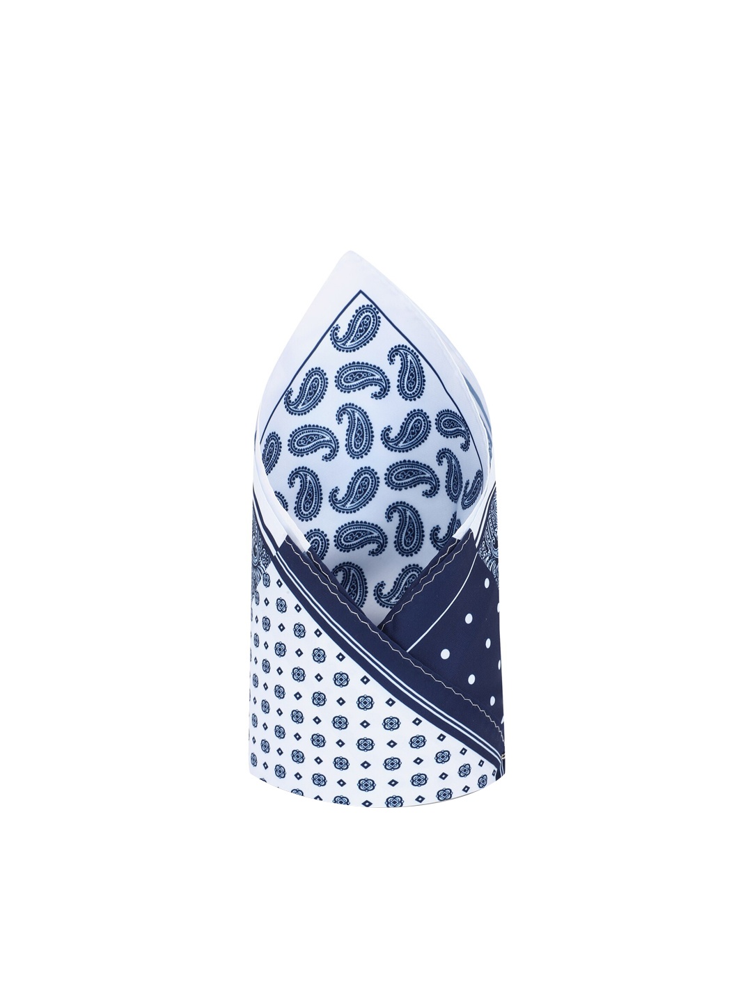 

Van Heusen Men Blue & White Printed Pocket Square