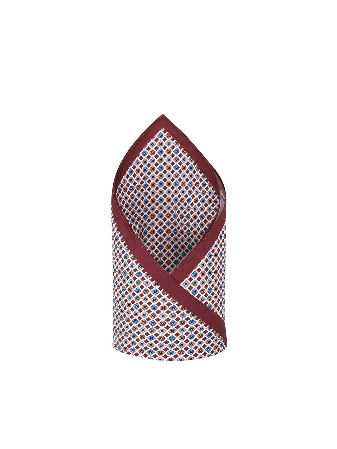 

Van Heusen Men Cream Coloured & Red Printed Pocket Square