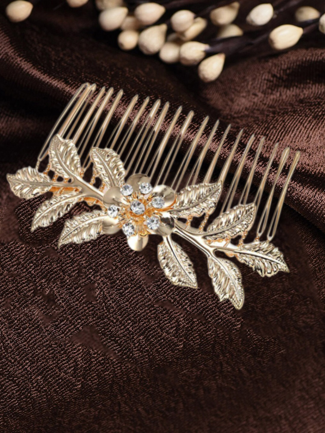 

OOMPH Women Gold-Toned Embellished Comb Pin