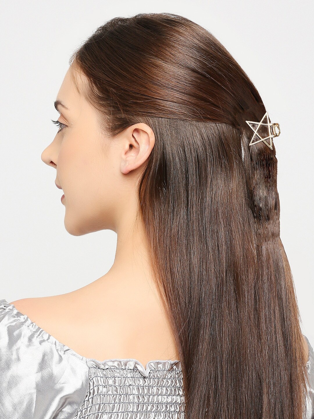 

OOMPH Women Gold-Toned Star Shape Claw Clip