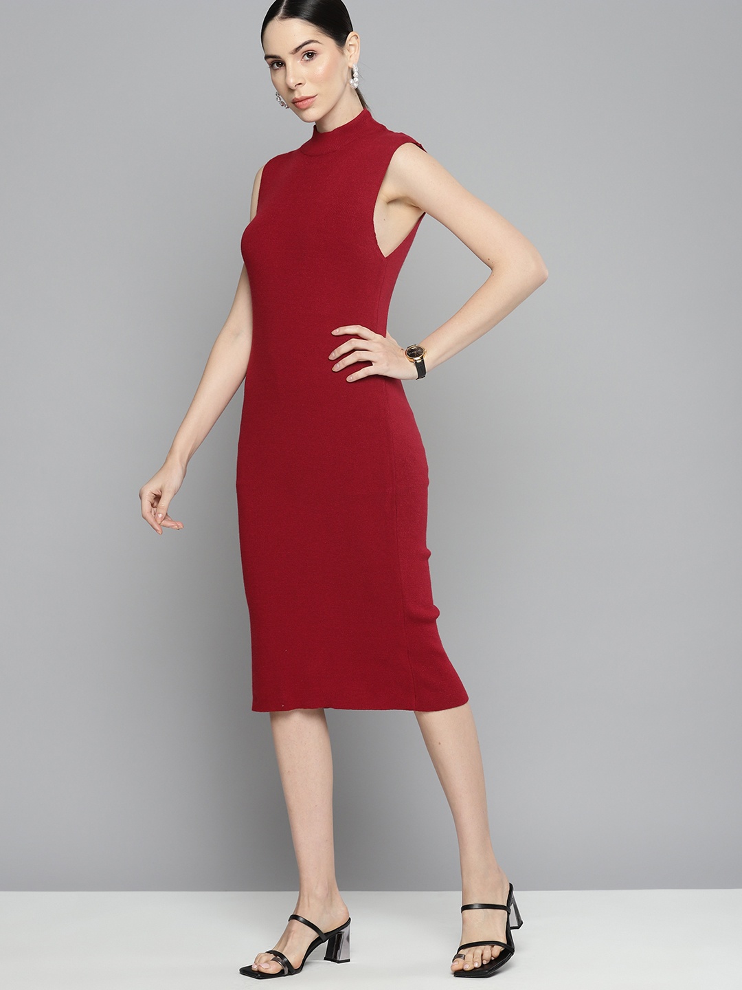 

Chemistry Sheath Midi Dress, Maroon