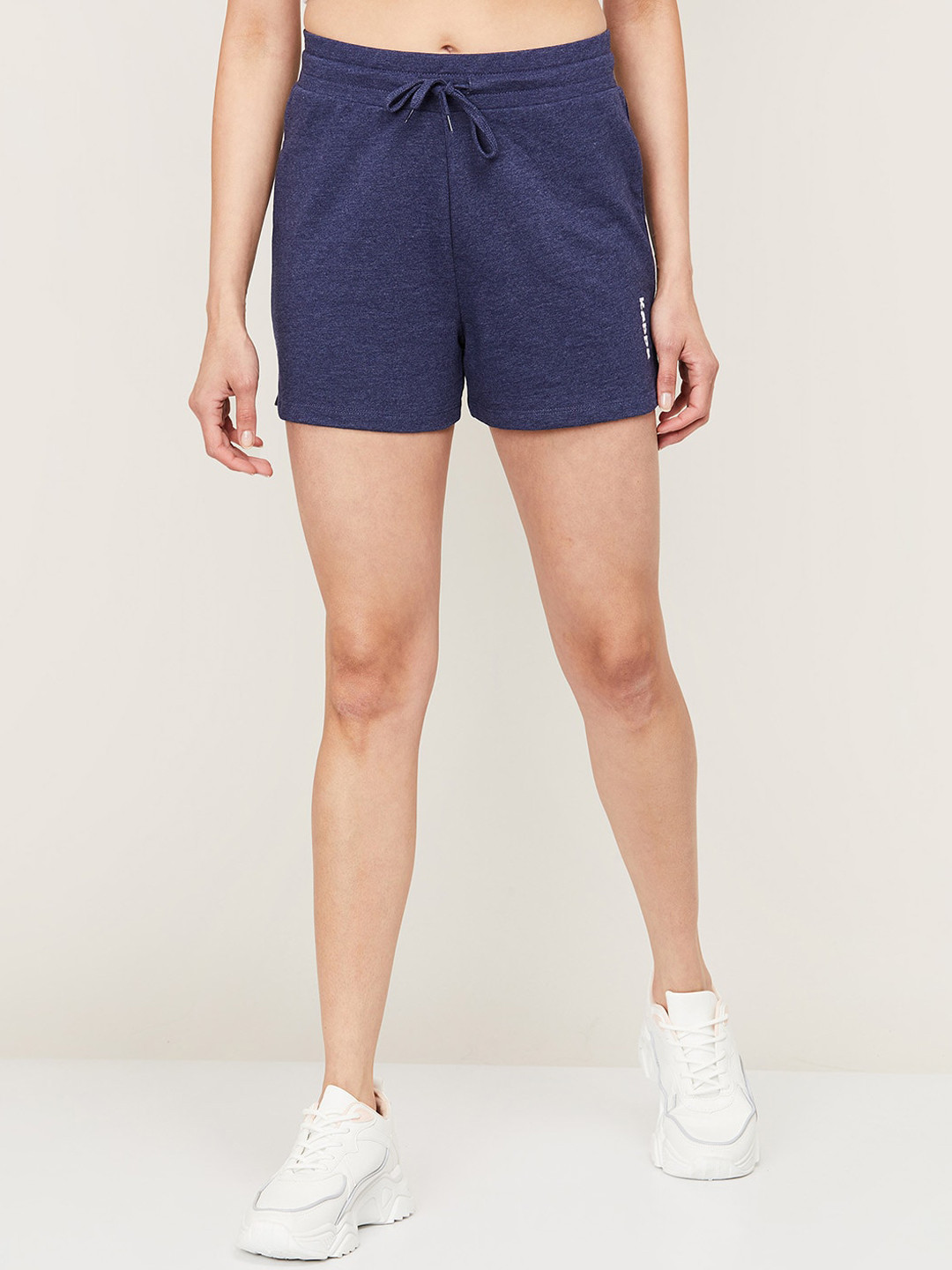

Kappa Women Blue High-Rise Training or Gym Shorts
