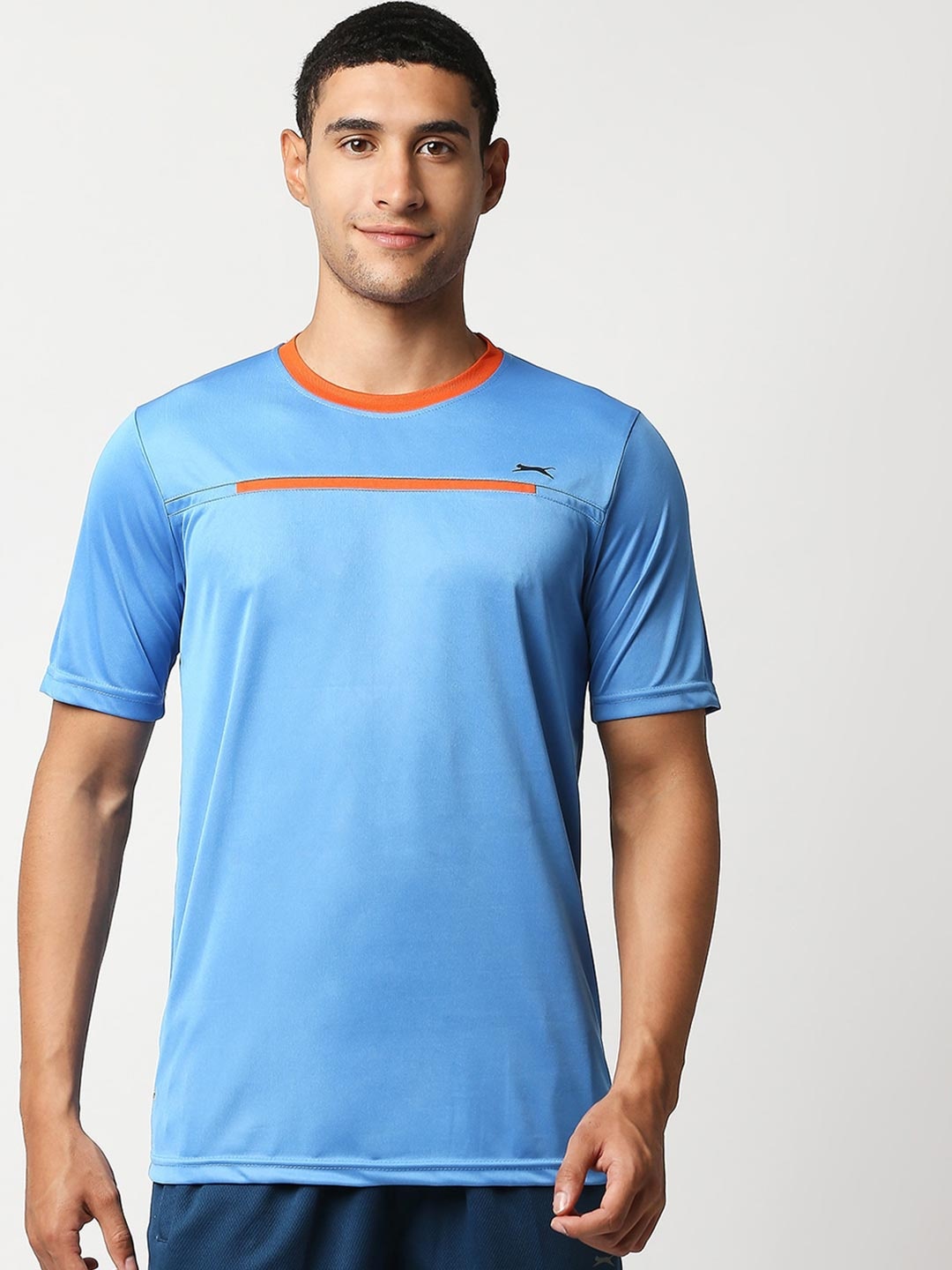 

Black Panther Men Blue Slim Fit Acti Fit Running T-shirt