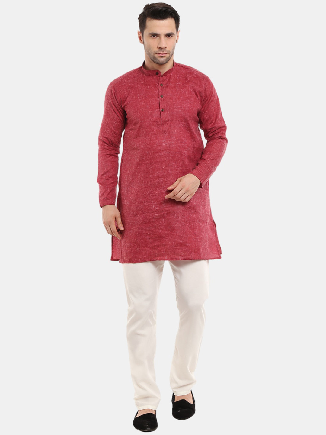 

V-Mart Men Maroon Kurta with Pyjamas