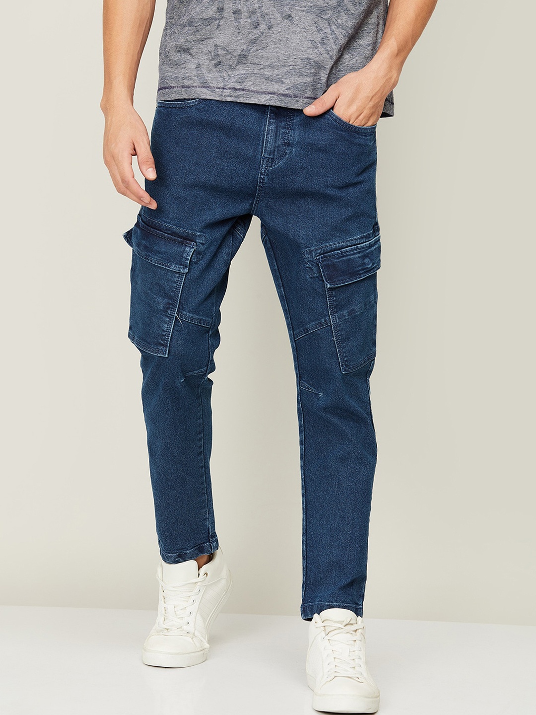 

Forca by Lifestyle Men Blue Regular Fit Crop Jeans