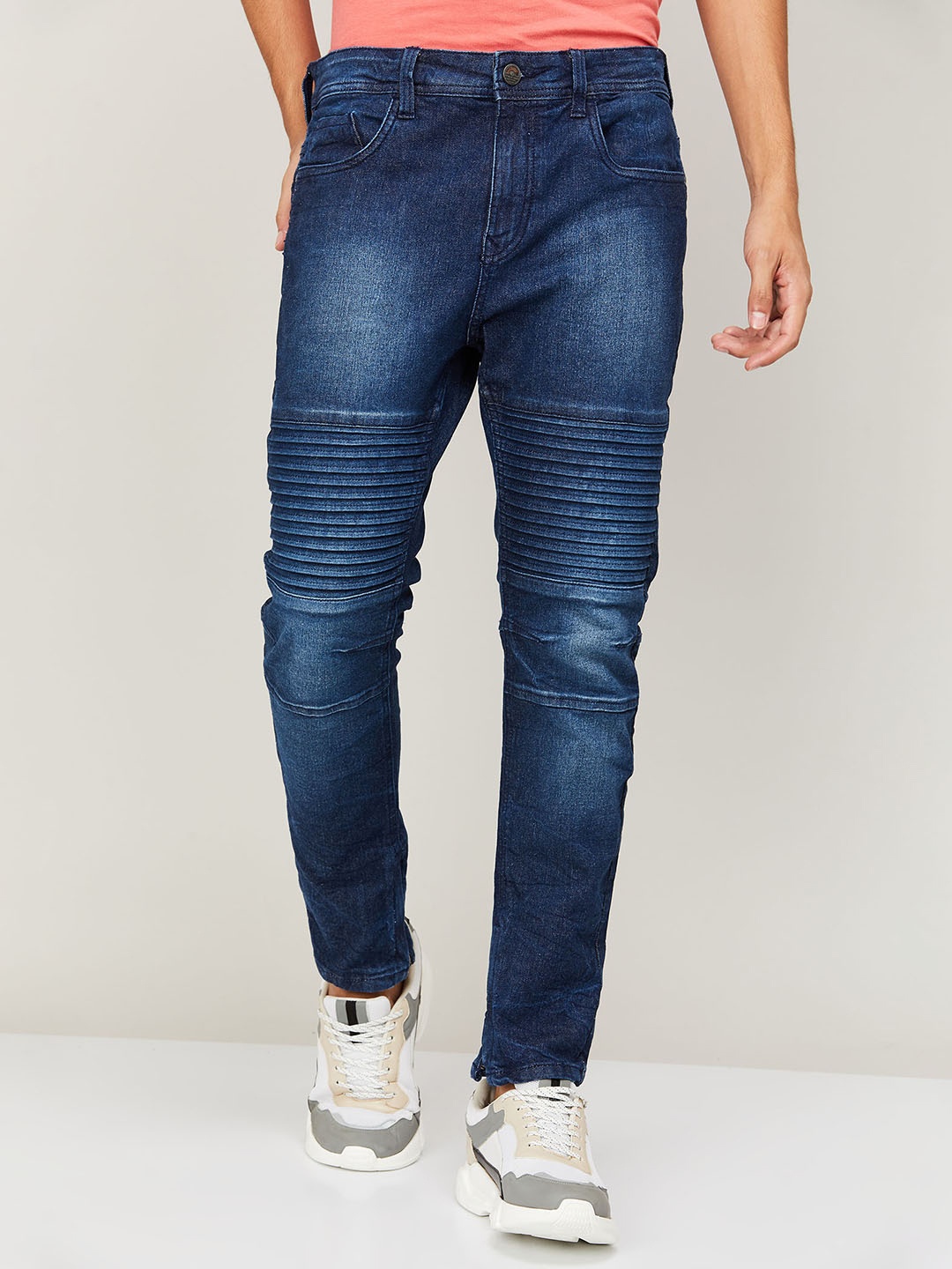 

Forca by Lifestyle Men Blue Skinny Fit Light Fade Cotton Jeans