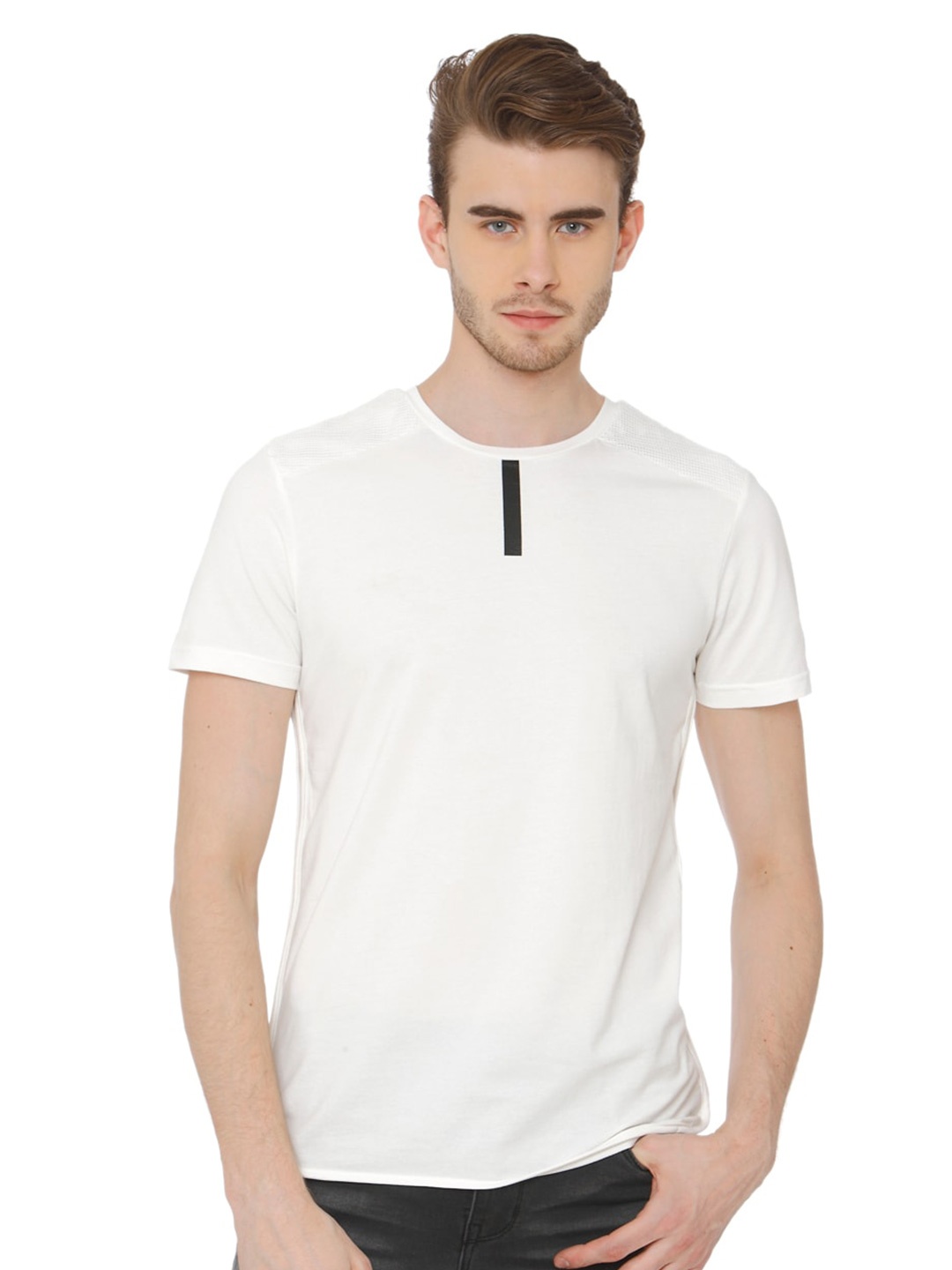 

Rex Straut Jeans Men White Slim Fit T-shirt