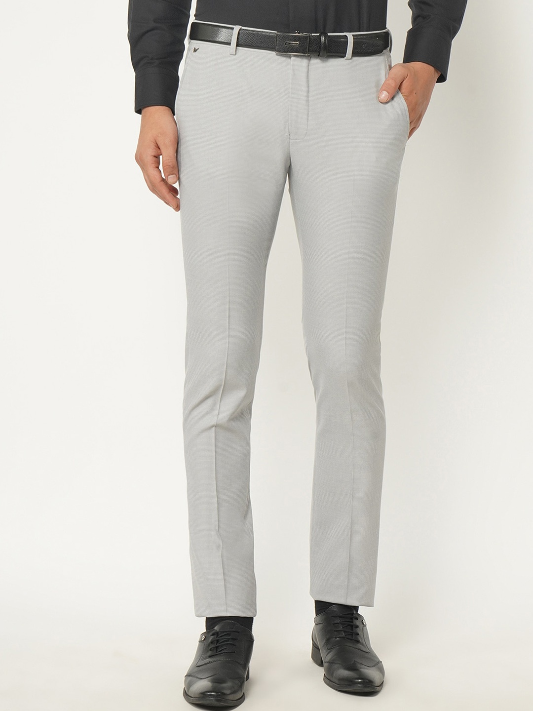 

Blackberrys Men Grey B-91 Skinny Fit Trousers