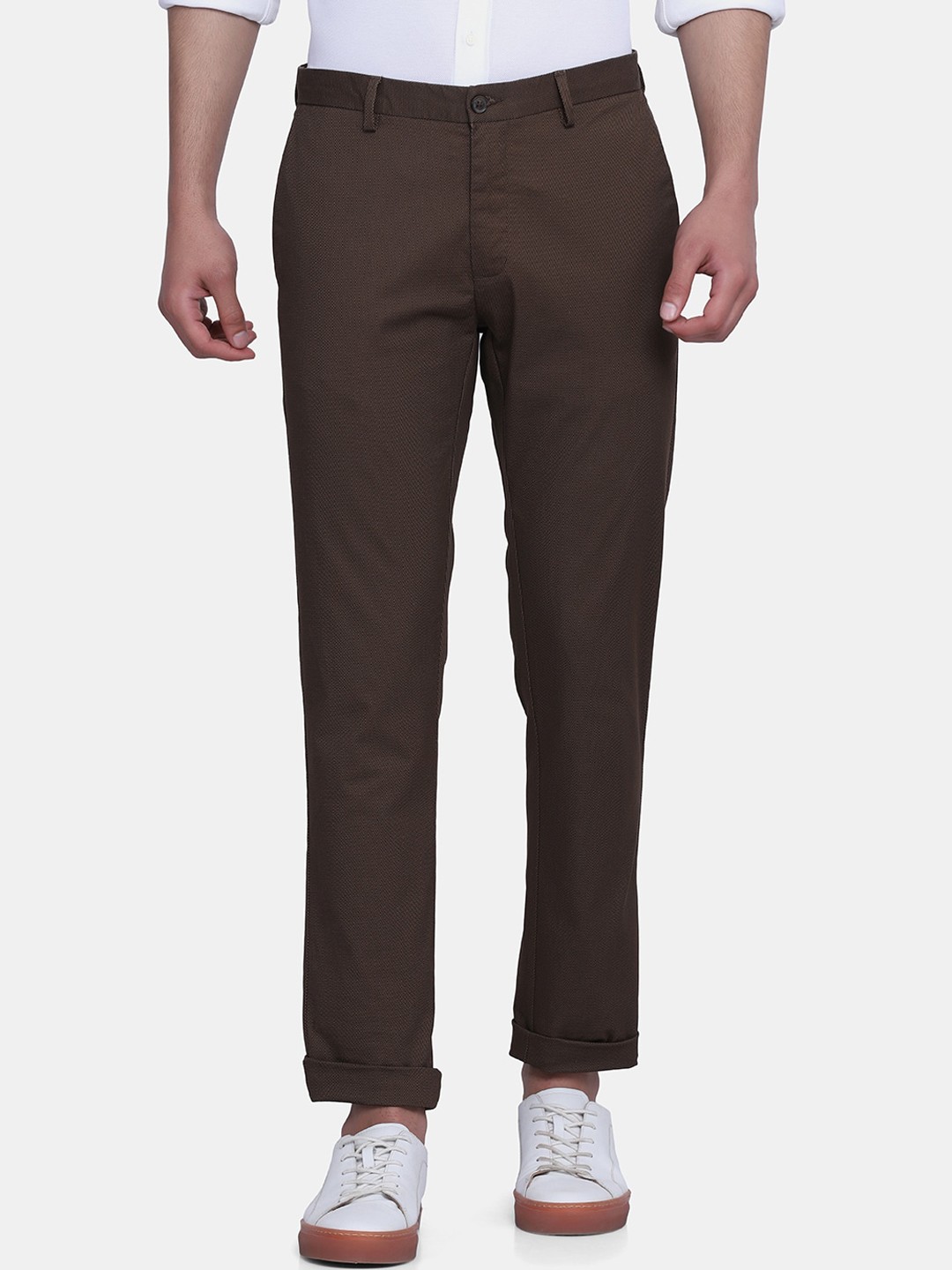 

Blackberrys Men Brown Chinos B-90 Regular Fit Trousers