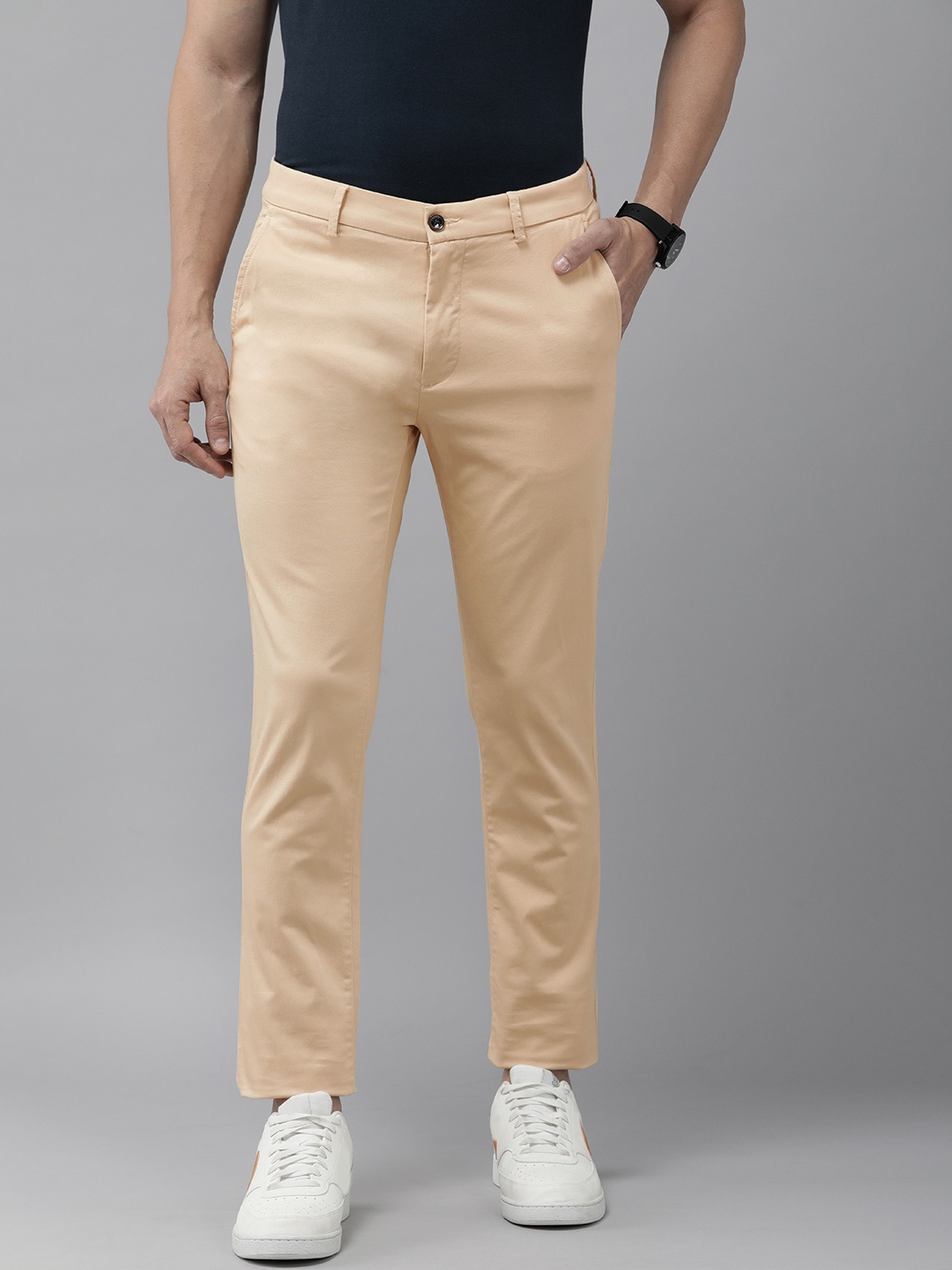 

Arrow Sport Men Beige Jackson Skinny Fit Low-Rise Trousers