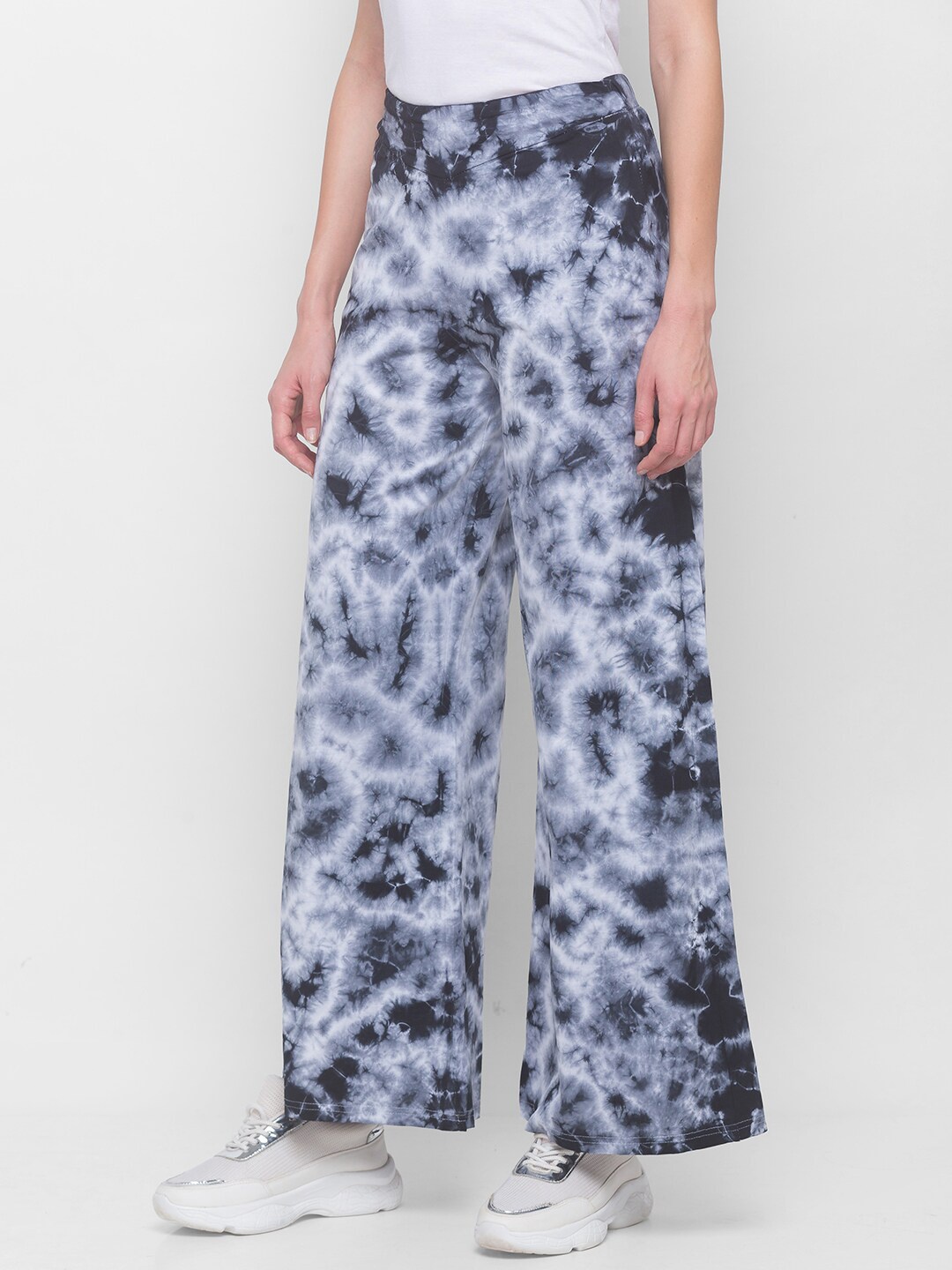 

Nick&Jess Grey & White Printed Palazzos