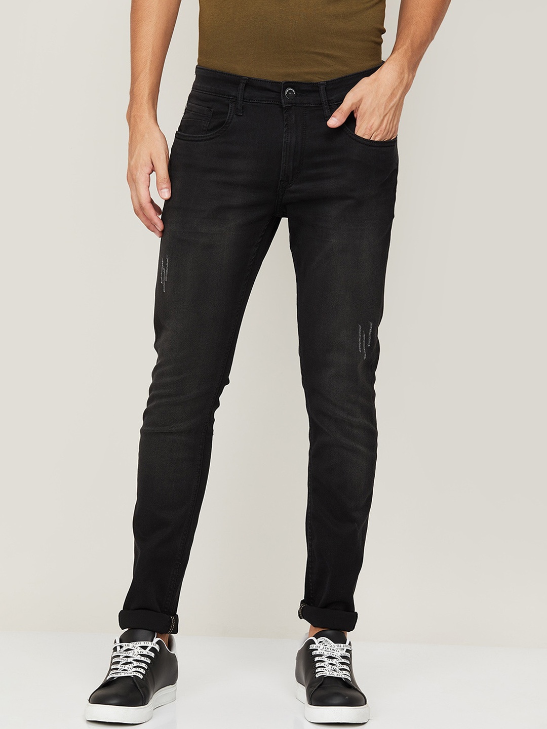 

Forca by Lifestyle Men Black Skinny Fit Jeans