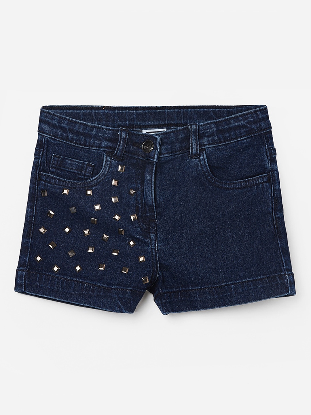 

Fame Forever by Lifestyle Girls Blue Embellished Denim Shorts